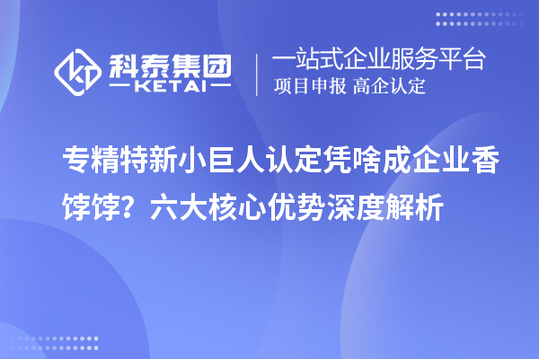 專精特新小巨人認(rèn)定憑啥成企業(yè)香餑餑？六大核心優(yōu)勢深度解析